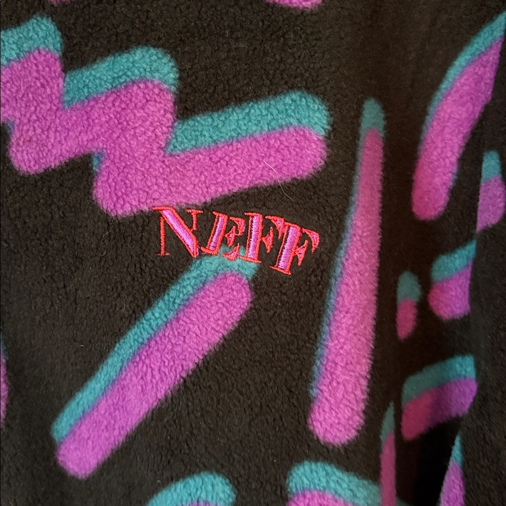 Neff Throwback Polar Fleece Size M - Picture 2 of 6